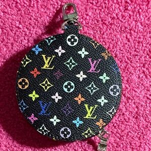 Fashion multicolor coin pouch, and bag charm.